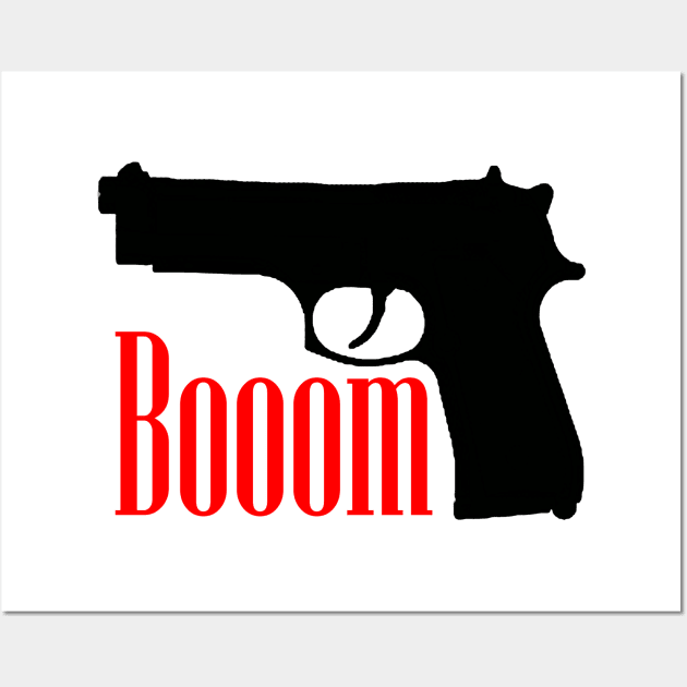 Handgun Boom Wall Art by Jakavonis